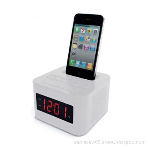 Docking for iPhone/iPod with Alarm Clock, Radio, Big LCD Display, AUX-in